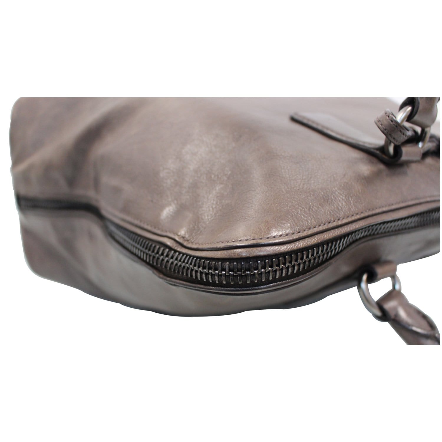 Prada Vitello Daino Leather Large Tote Bag Brown
