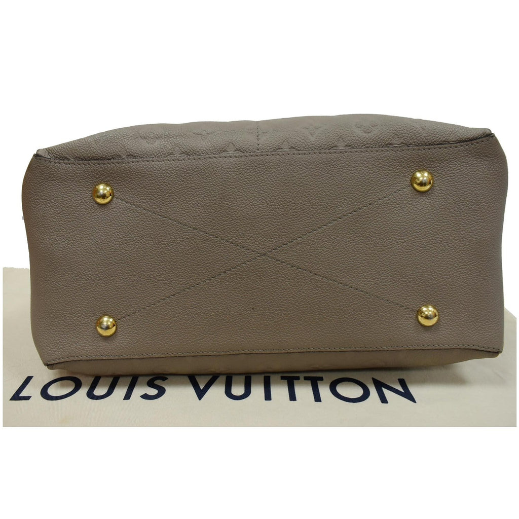 LOUIS VUITTON Maida Monogram Empreinte Leather Hobo Shoulder Bag Tourterelle
