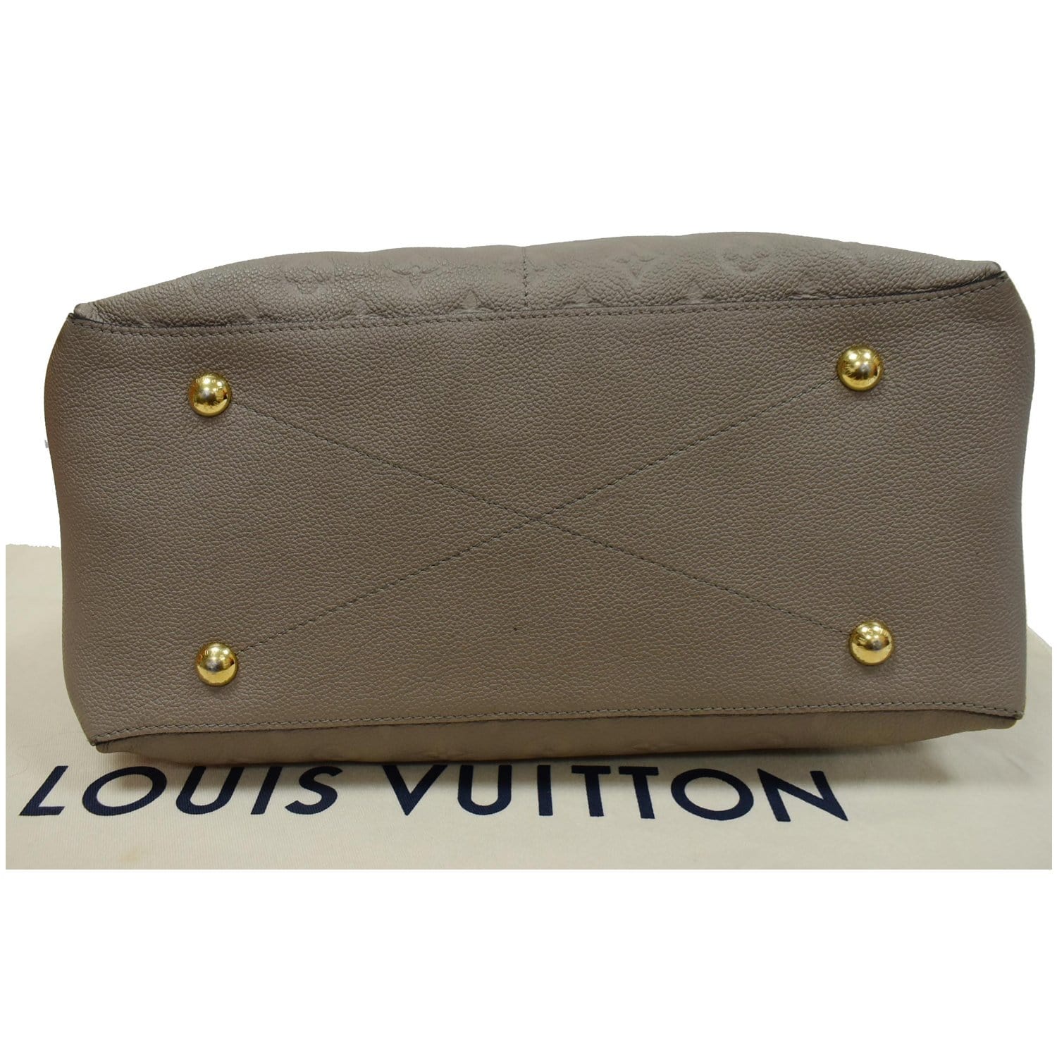 LOUIS VUITTON Maida Monogram Empreinte Leather Hobo Shoulder Bag Tourterelle