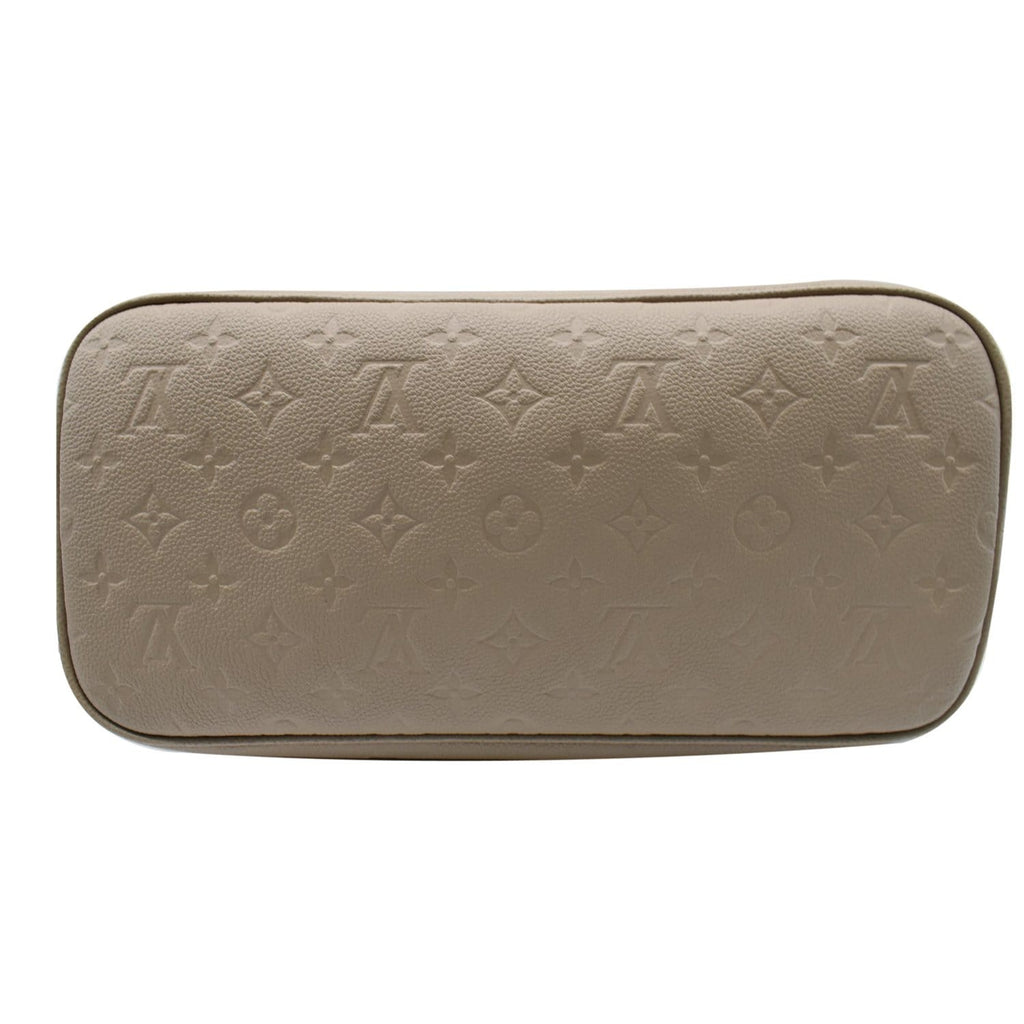 LOUIS VUITTON  Neverfull MM Monogram Empreinte Tote Bag Beige