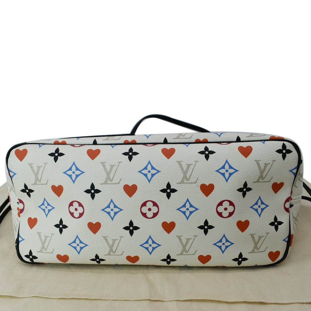 LOUIS VUITTON Game On Neverfull Monogram Canvas Shoulder Bag White