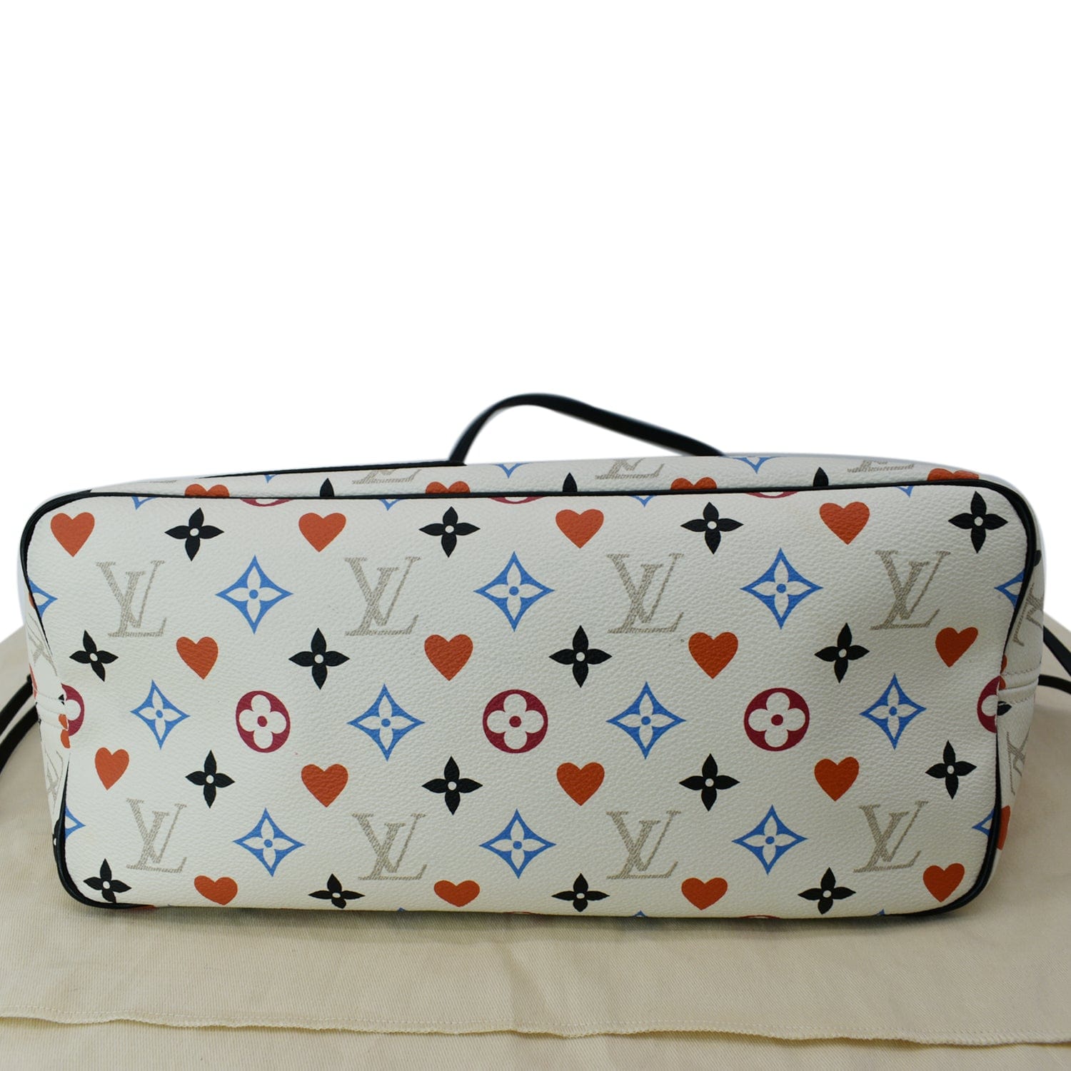 LOUIS VUITTON Game On Neverfull Monogram Canvas Shoulder Bag White