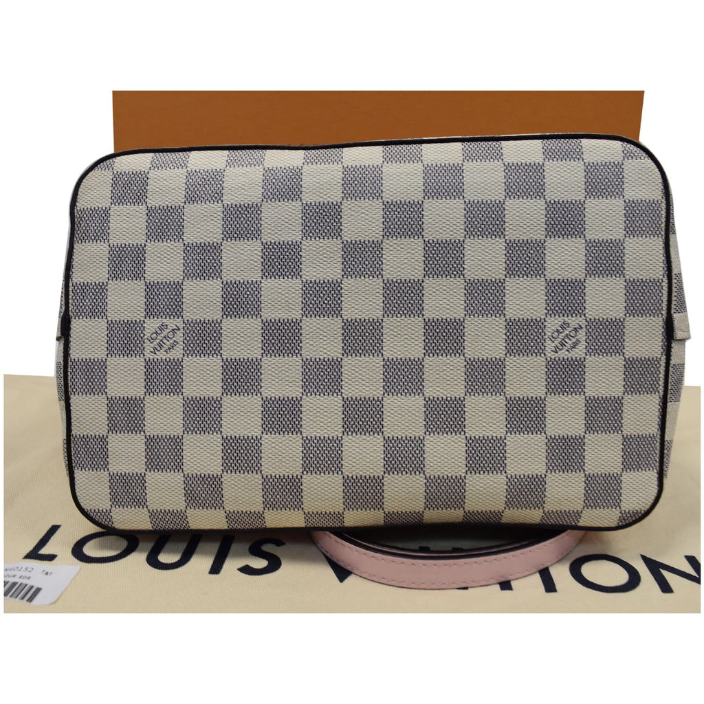 LOUIS VUITTON Neonoe MM Damier Azur Shoulder Bag Rose