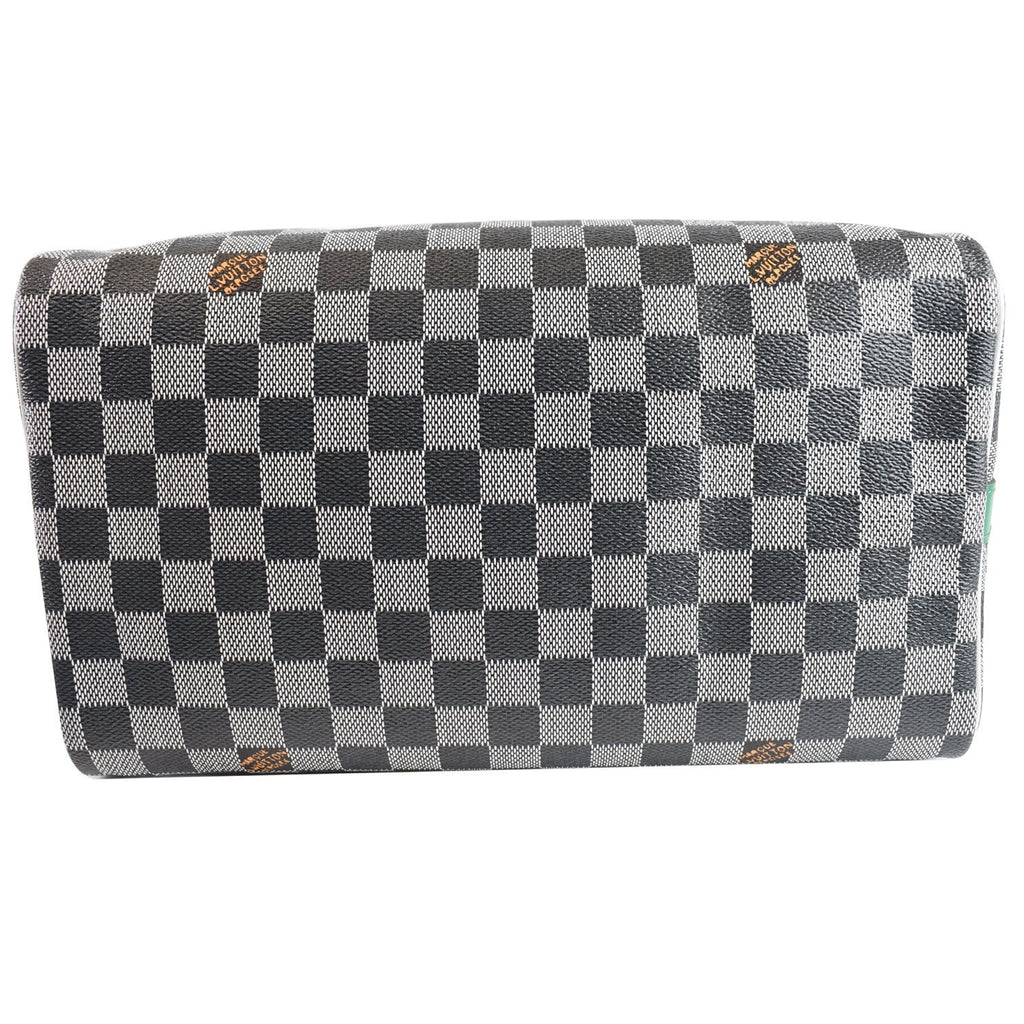 LOUIS VUITTON Speedy 30 Bandouliere Damier Shoulder Bag Black White