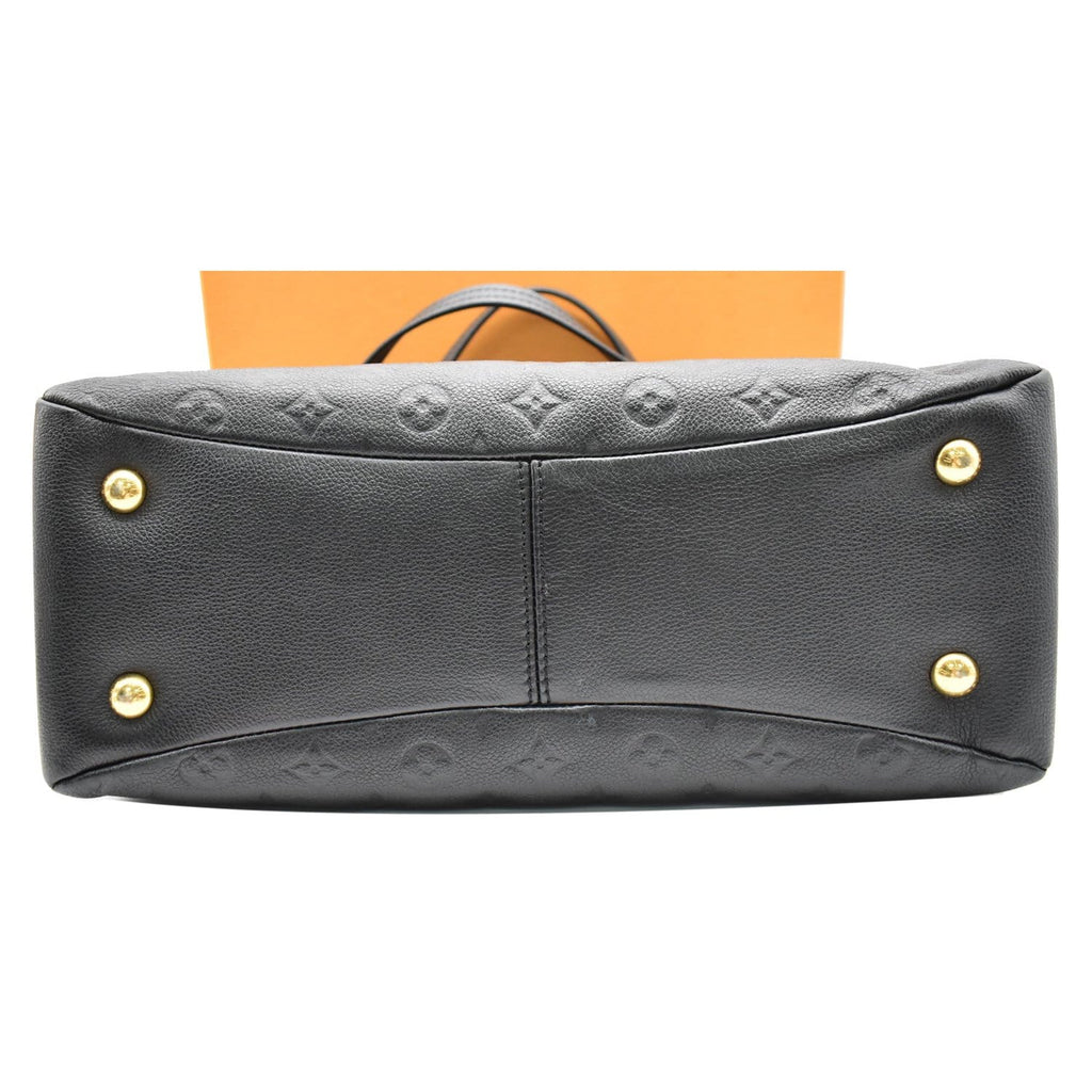 LOUIS VUITTON Ponthieu PM Empreinte Leather Shoulder Bag Black