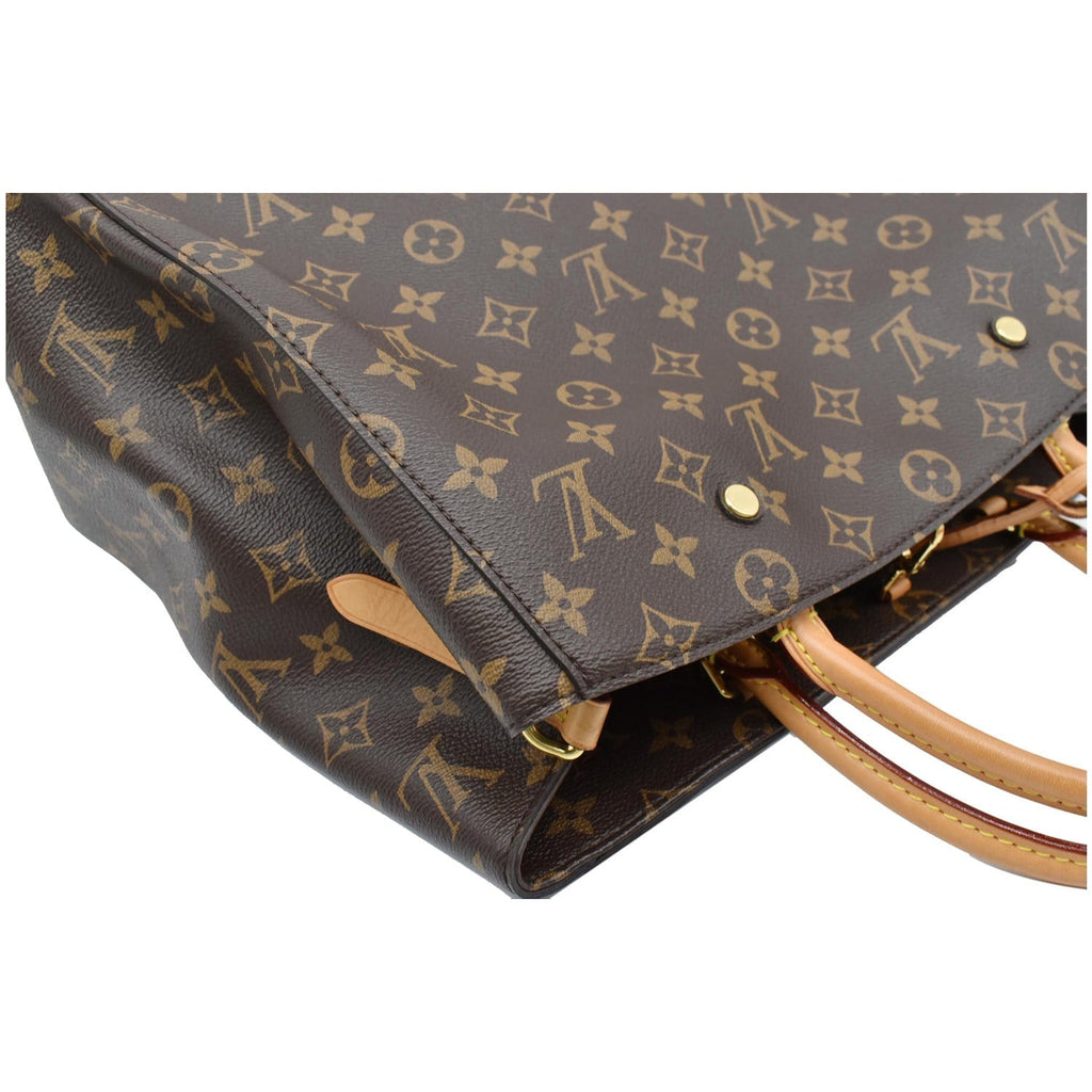 LOUIS VUITTON Montaigne GM Monogram Canvas Shoulder Bag Brown