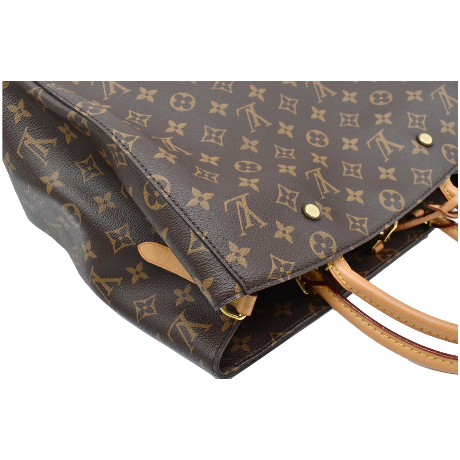 LOUIS VUITTON Montaigne GM Monogram Canvas Shoulder Bag Brown