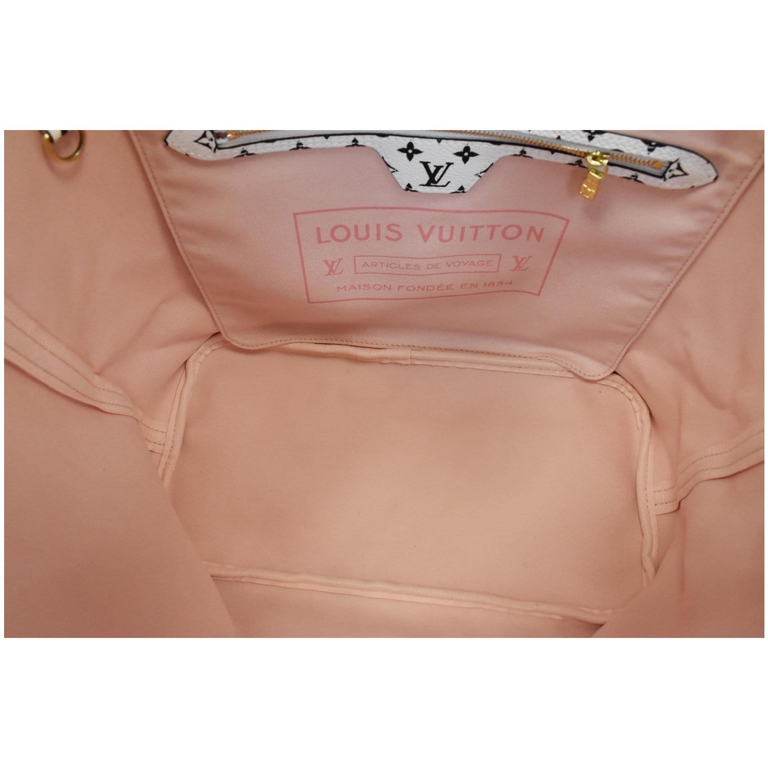 LOUIS VUITTON Giant Neverfull MM Monogram Canvas Shoulder Bag Red/Pink