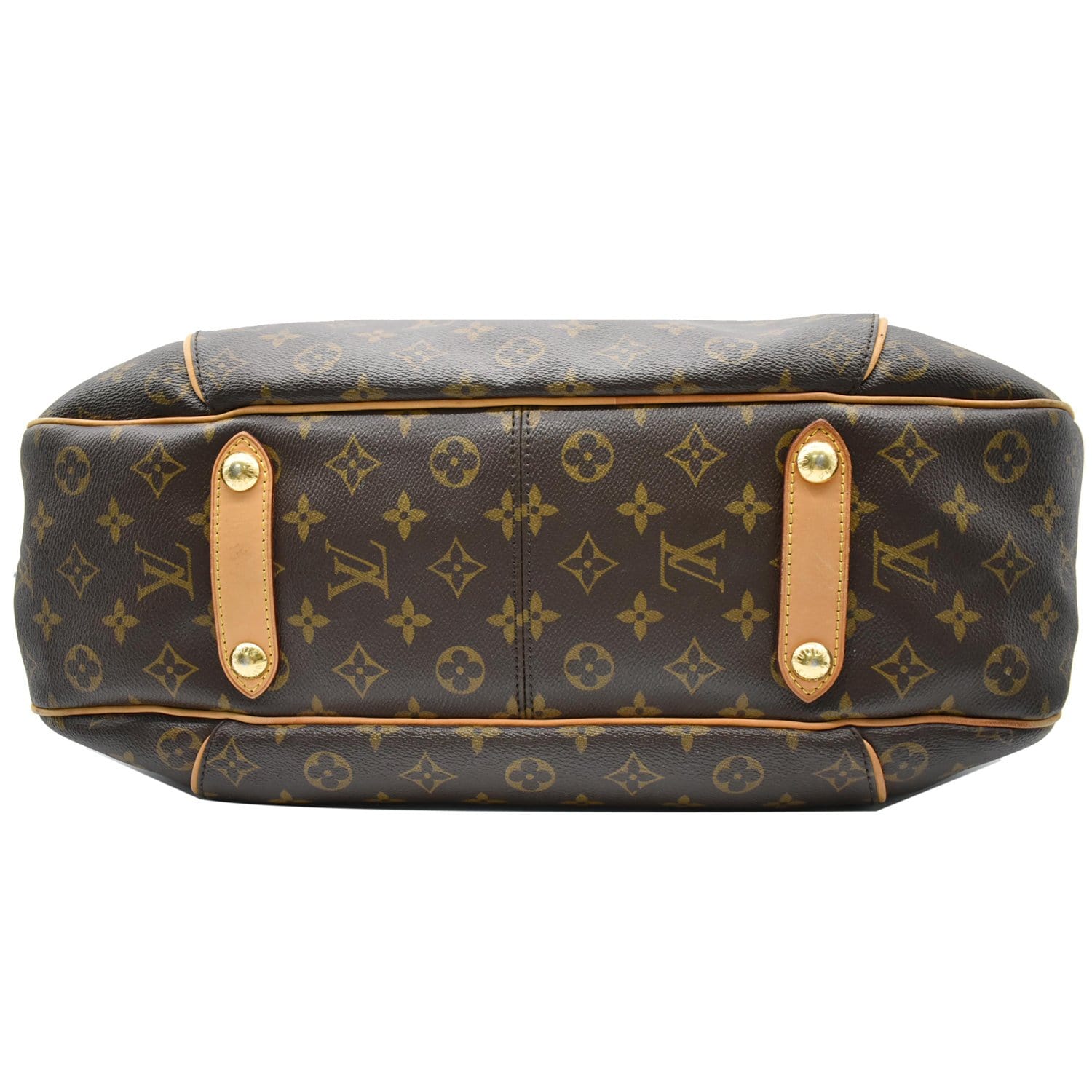 LOUIS VUITTON Galliera GM Monogram Canvas Shoulder Tote Bag Brown