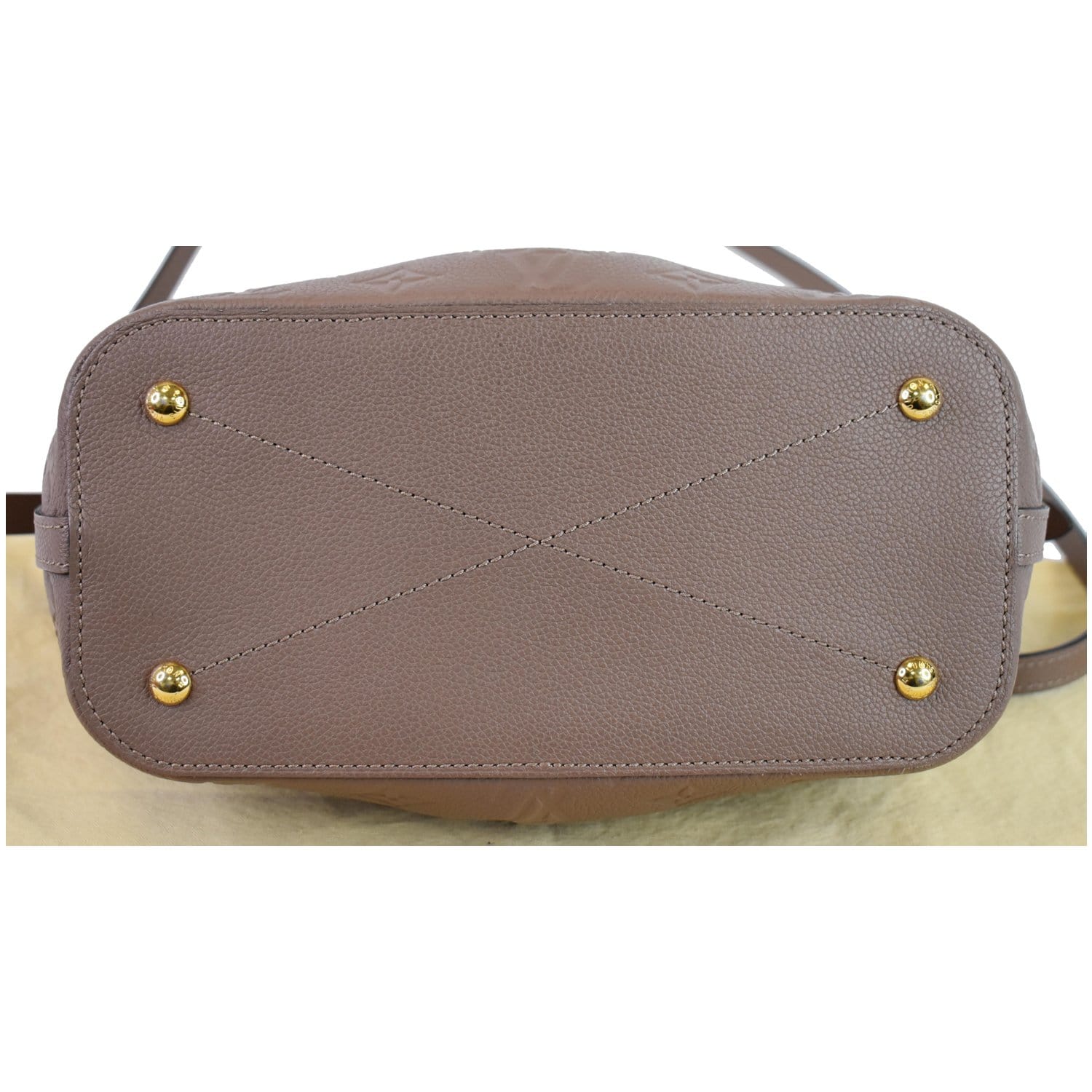LOUIS VUITTON Mazarine PM Monogram Empreinte Shoulder Bag Taupe