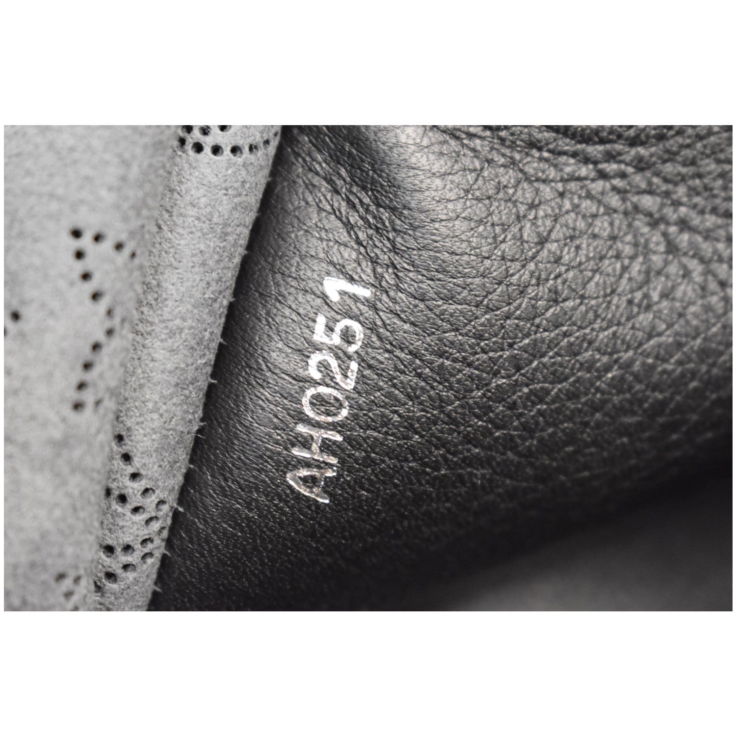 LOUIS VUITTON Muria Mahina Perforated Leather Shoulder Bag Black
