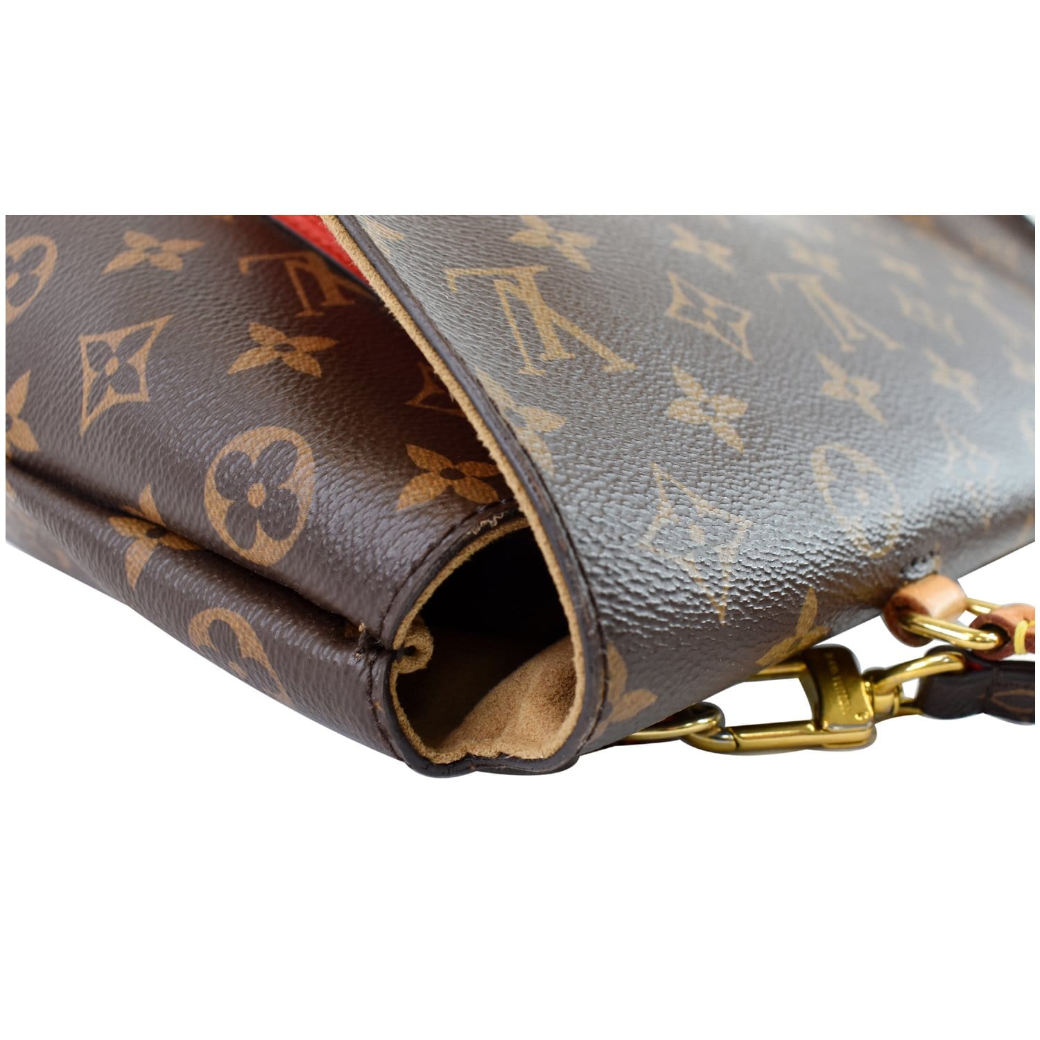 LOUIS VUITTON Marignan Monogram Canvas Messenger Shoulder Bag Coquelicot