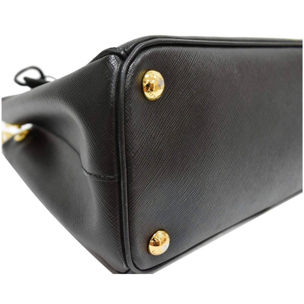 PRADA Galleria Small Saffiano Leather Tote Bag Black