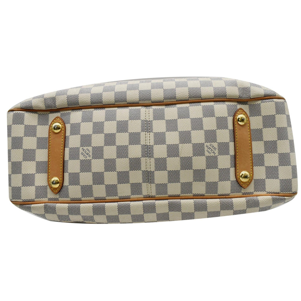LOUIS VUITTON Siracusa GM Damier Azur Shoulder Bag White