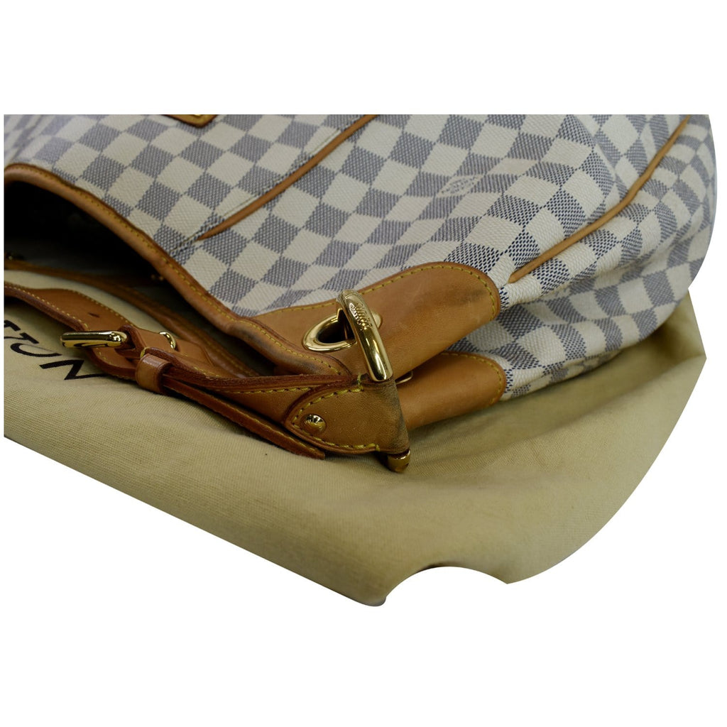 LOUIS VUITTON Galliera GM Damier Azur Shoulder Bag White