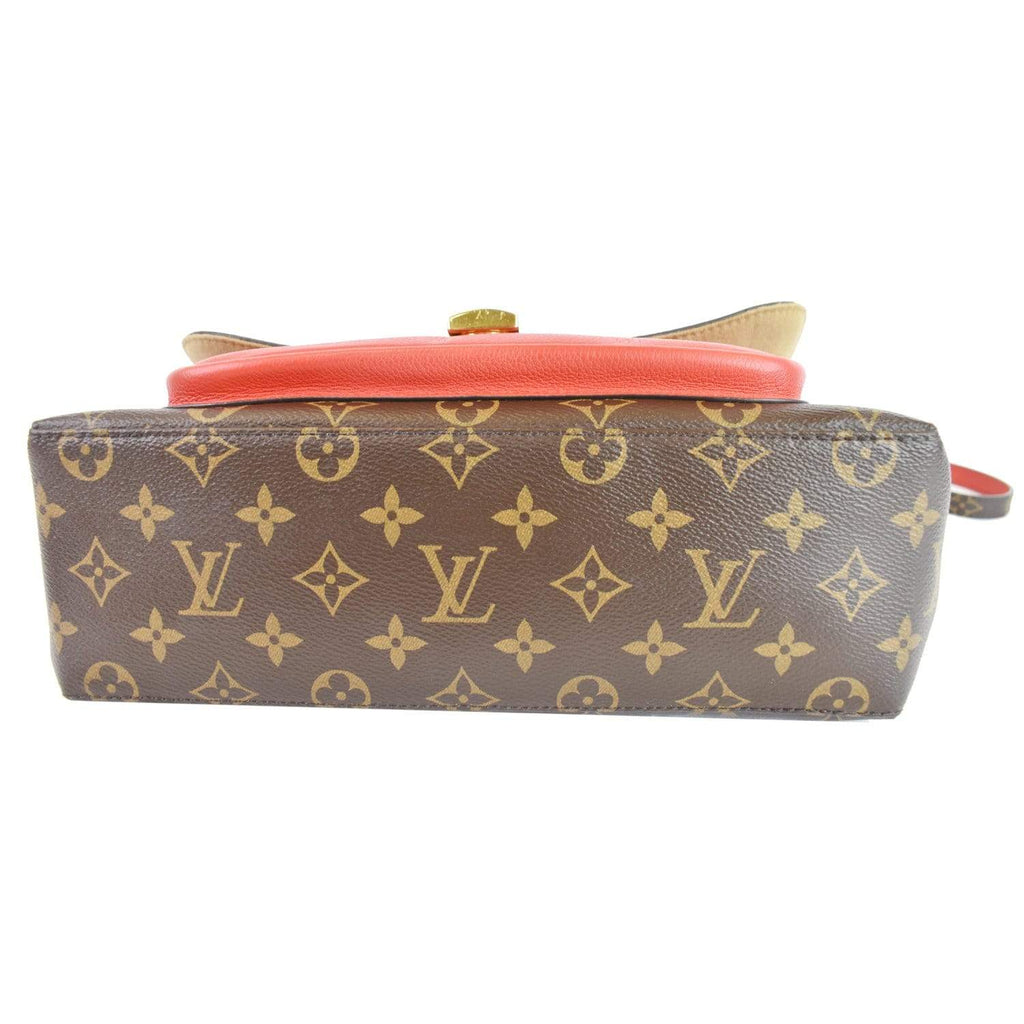 LOUIS VUITTON Marignan Monogram Canvas Shoulder Bag Coquelicot