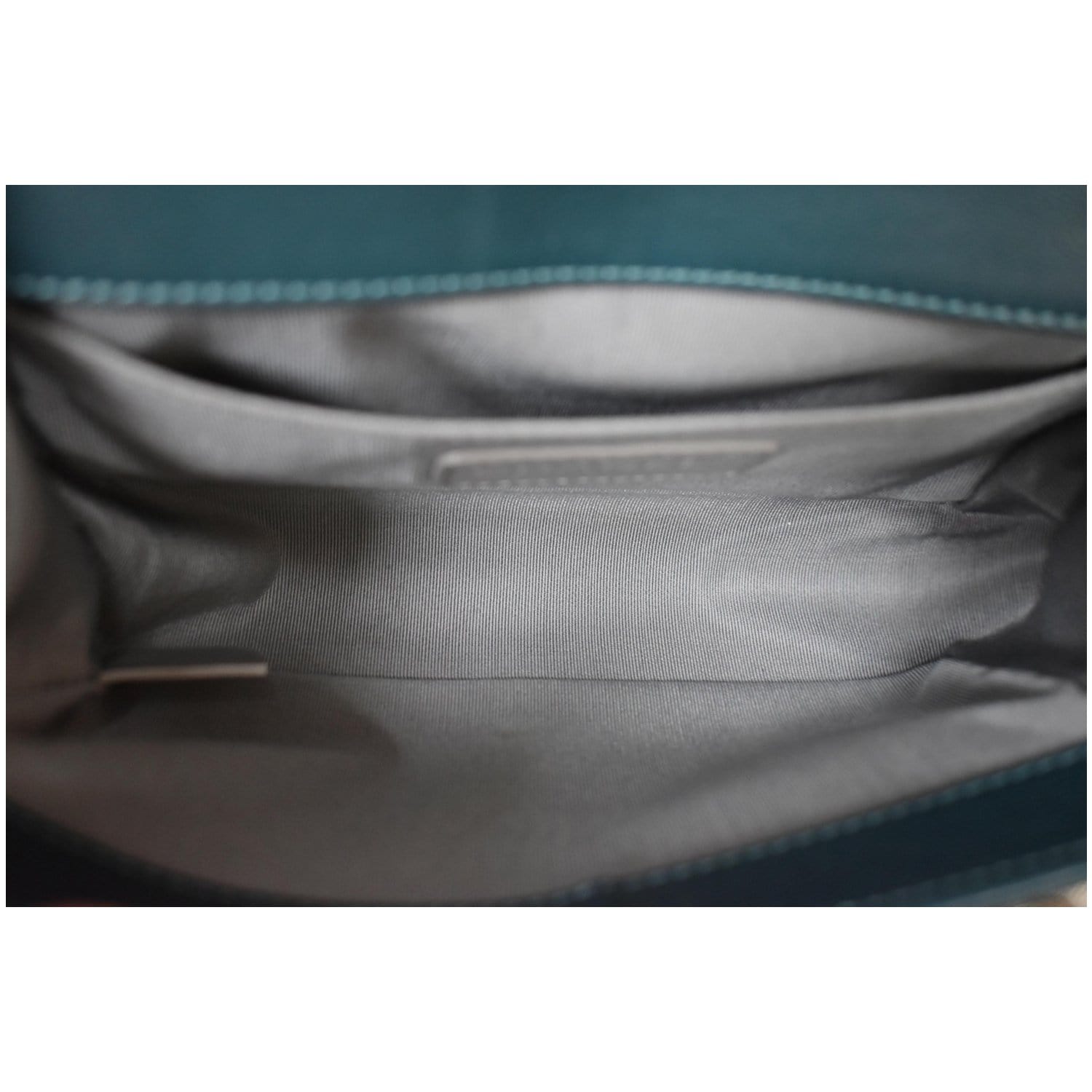 CHANEL Small Boy CC Chain Velvet Shoulder Bag Teal