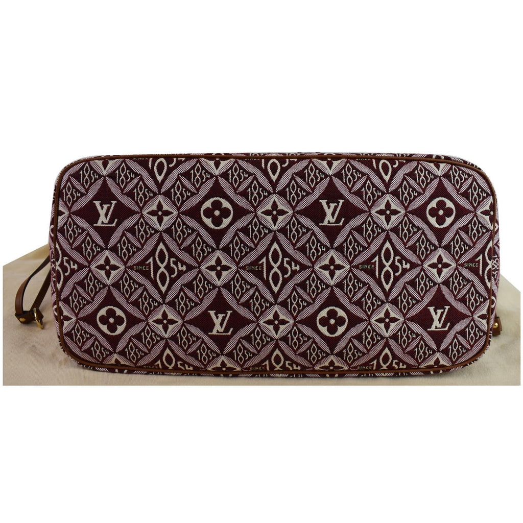 LOUIS VUITTON Neverfull MM Since 1854 Jacquard Shoulder Bag Bordeaux Red