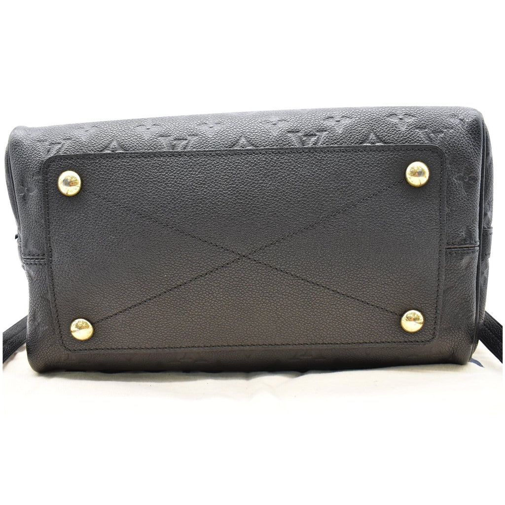 LOUIS VUITTON Speedy 30 Bandouliere Monogram Empreinte Leather Shoulder Bag Black
