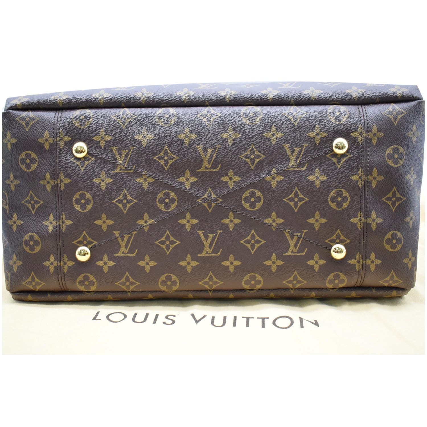 LOUIS VUITTON Artsy MM Monogram Canvas Shoulder Bag Brown