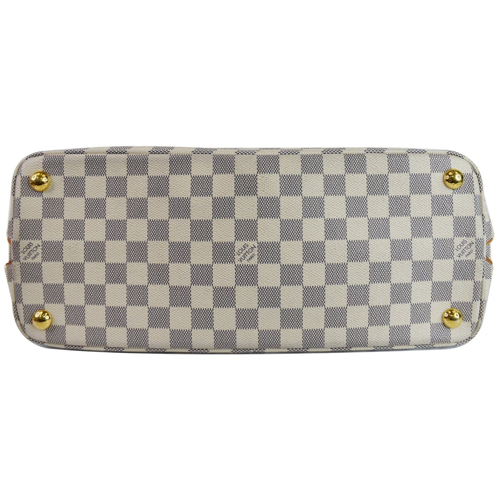 LOUIS VUITTON Calvi Damier Azur Shoulder Bag White