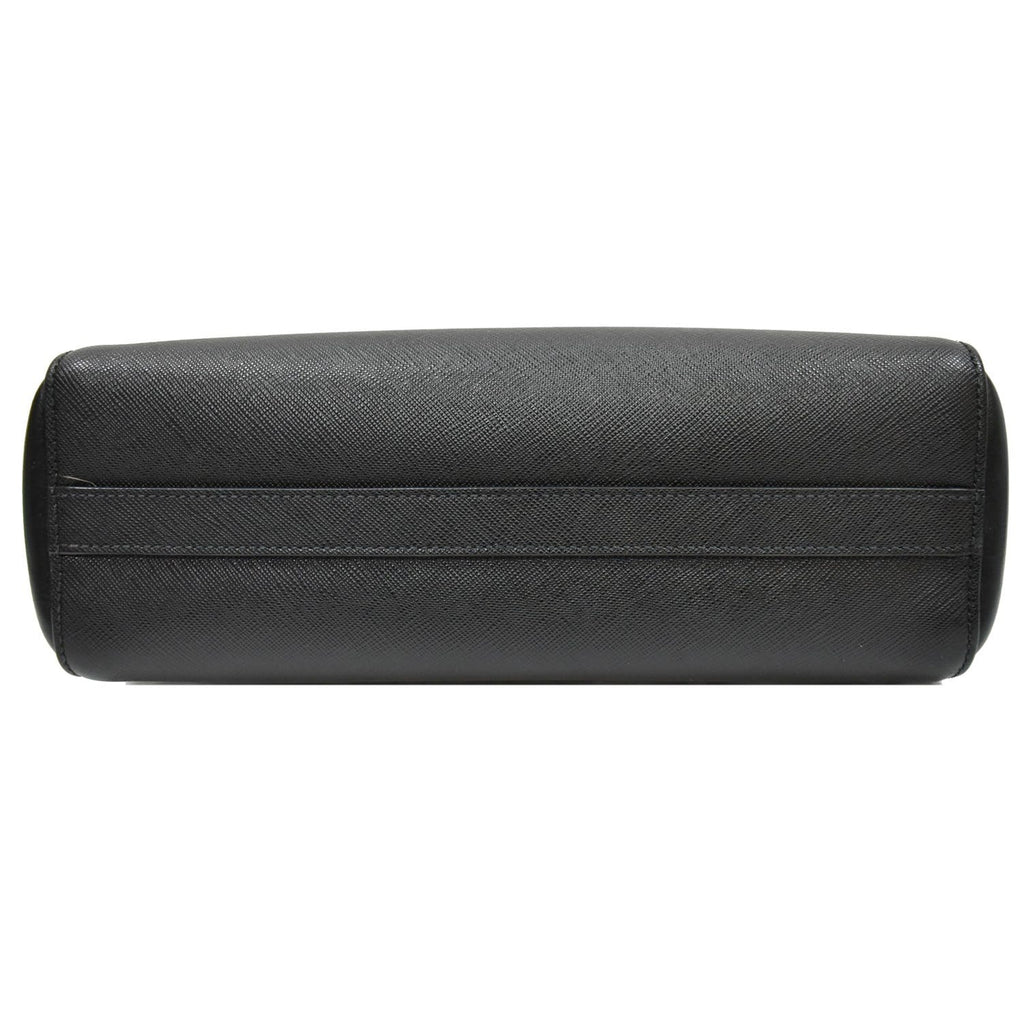 PRADA Borsa A Mano Saffiano Leather Tote Shoulder Bag Black