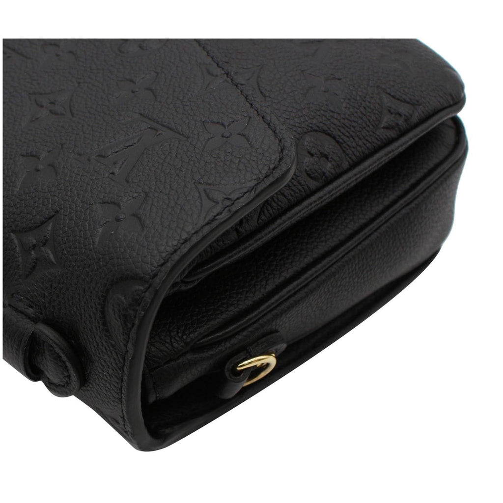 LOUIS VUITTON Metis Pochette Empreinte Leather Shoulder Bag Black