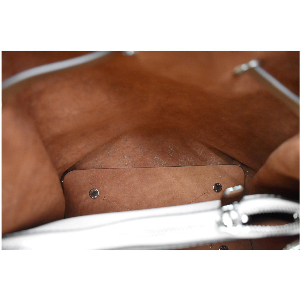 LOUIS VUITTON Muria Mahina Perforated Leather Shoulder Bag Cream