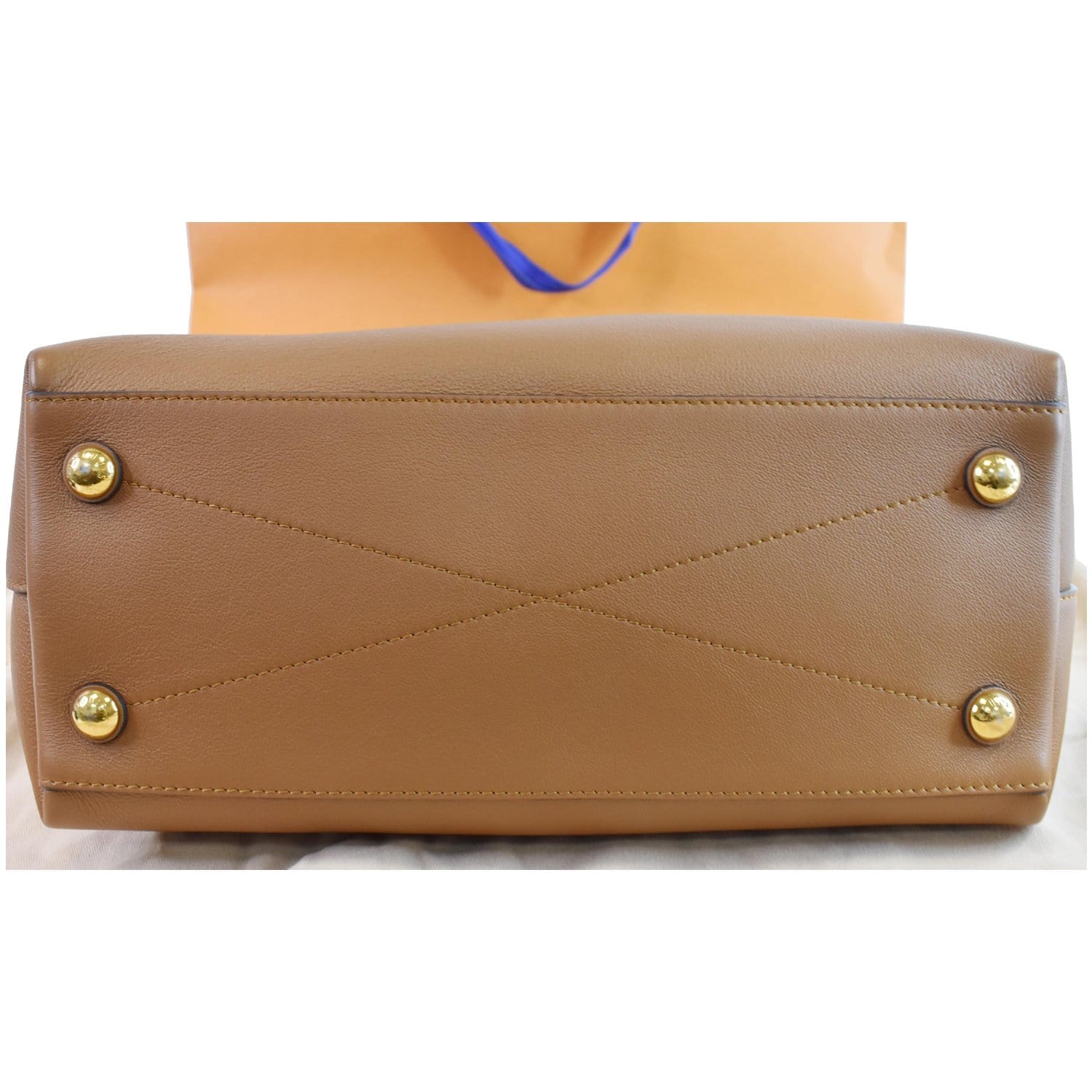LOUIS VUITTON Bagatelle Parnassea Leather Shoulder Bag Noisette