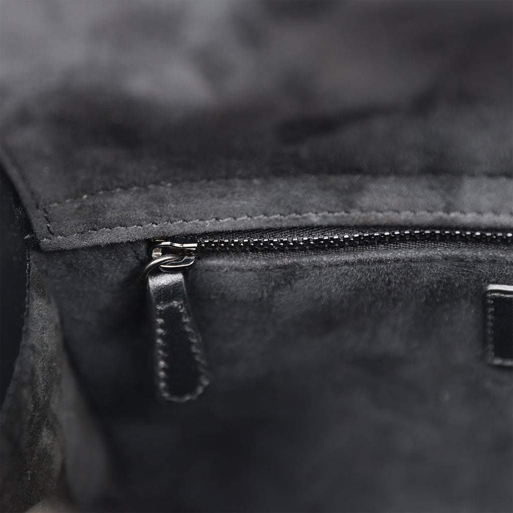 Christian Dior Medium Lady Dior Tote Black Lambskin Ruthenium Hardware