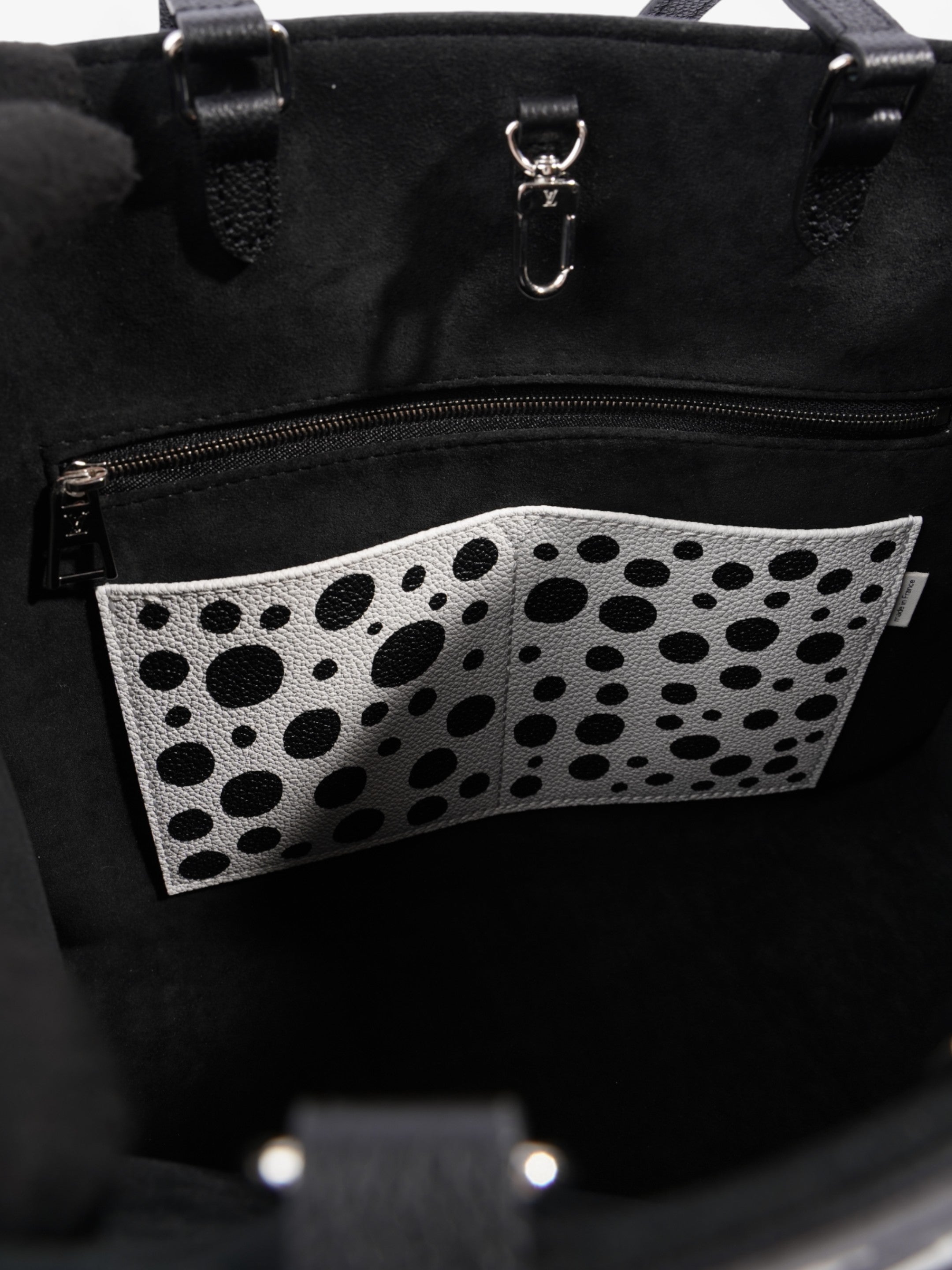 Louis Vuitton On The Go Yayoi Kusama Tote Black / White Empreinte Leather MM