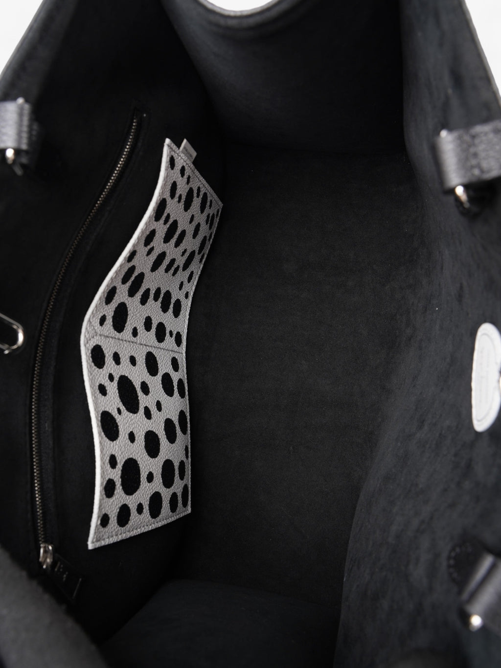 Louis Vuitton On The Go Yayoi Kusama Tote Black / White Empreinte Leather MM
