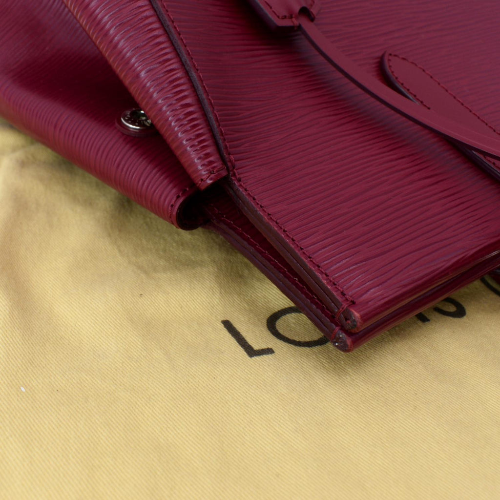 LOUIS VUITTON Marly MM Epi Leather Shoulder Bag Red