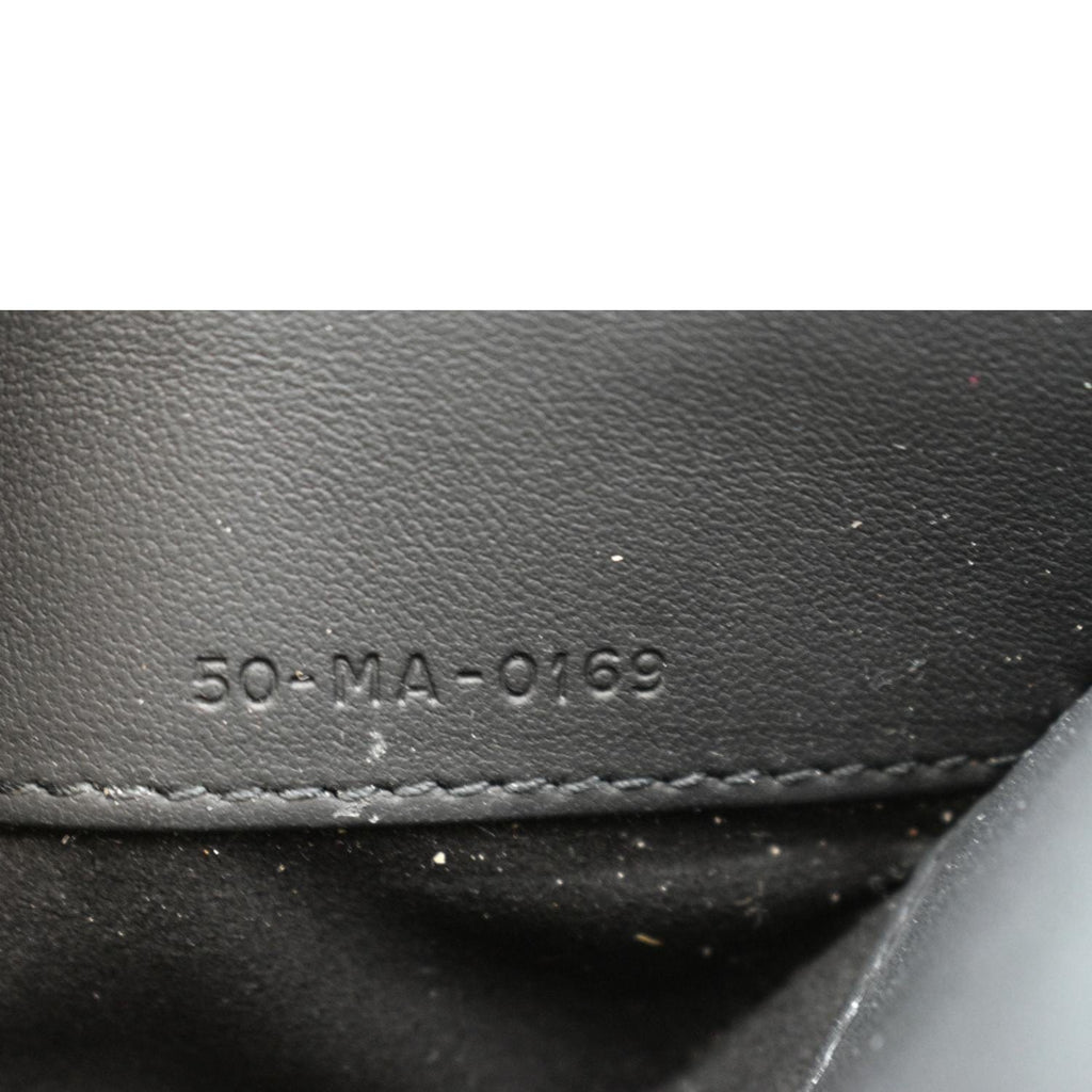 CHRISTIAN DIOR Saddle Mini Leather Shoulder Bag Black