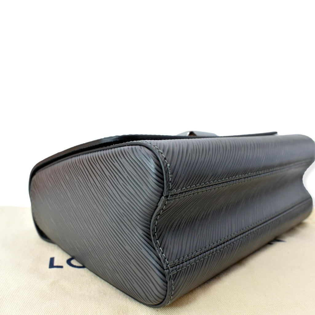 LOUIS VUITTON LV Twist MM Grained Epi Shoulder Bag Black