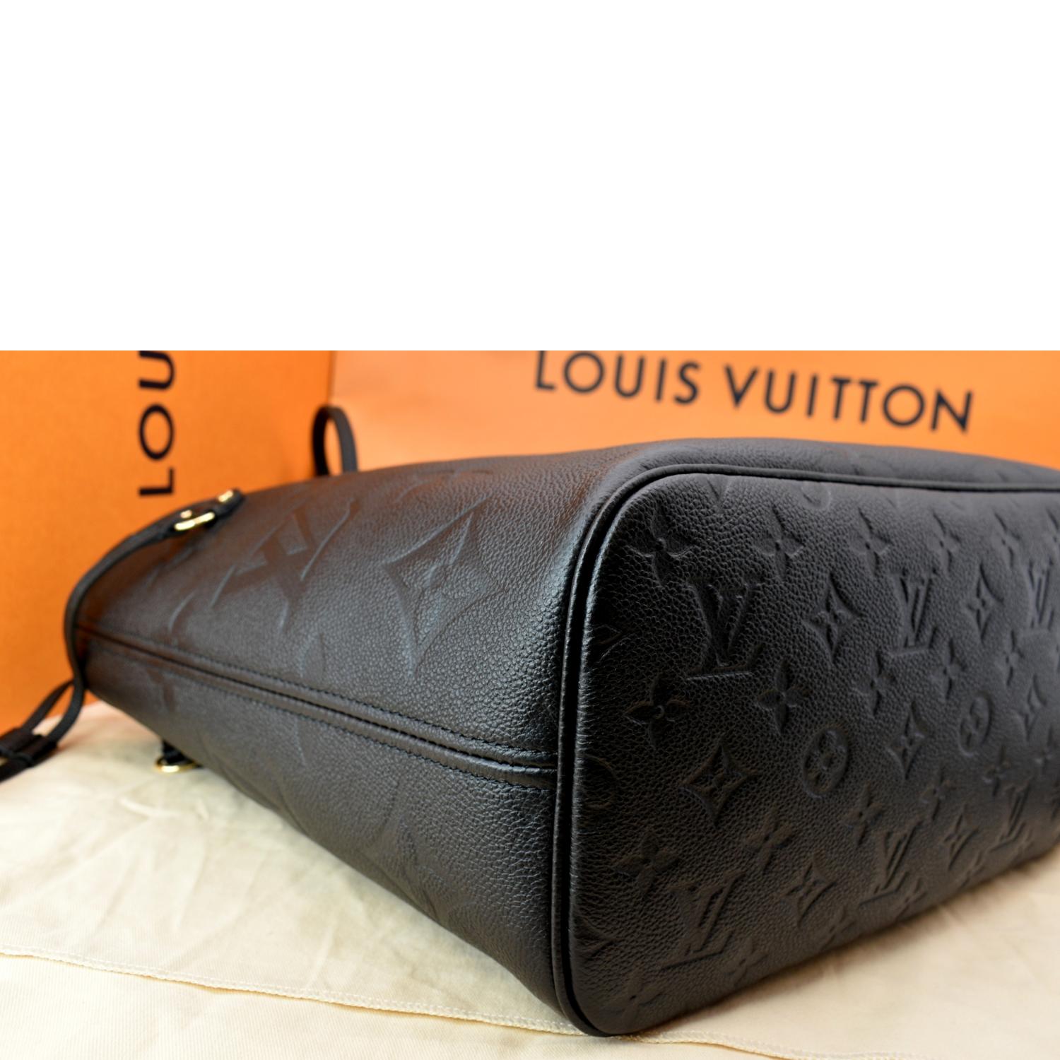 LOUIS VUITTON  Neverfull MM Monogram Empreinte Tote Bag Black