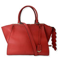 FENDI 3 Jours Calfskin Leather Shoulder Bag Red