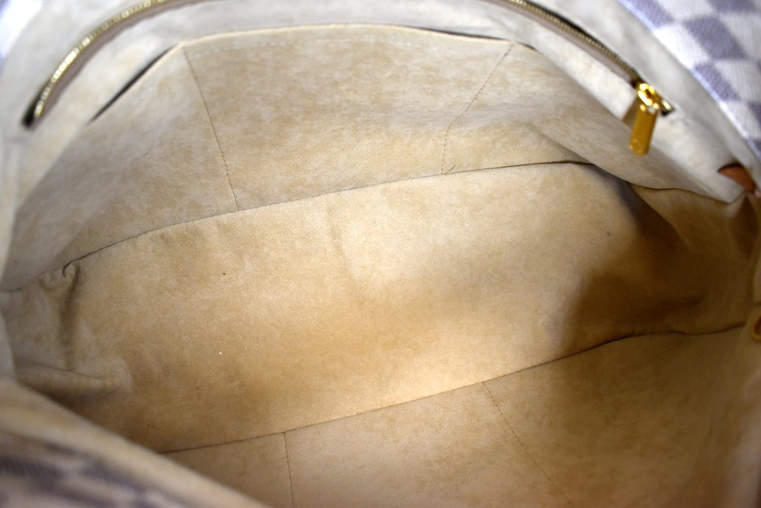 LOUIS VUITTON Artsy MM Damier Azur Shoulder Bag White