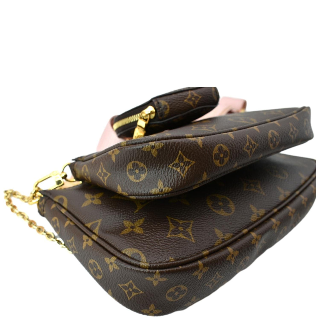LOUIS VUITTON Multi Pochette Accessoires Monogram Canvas Shoulder Bag Pink