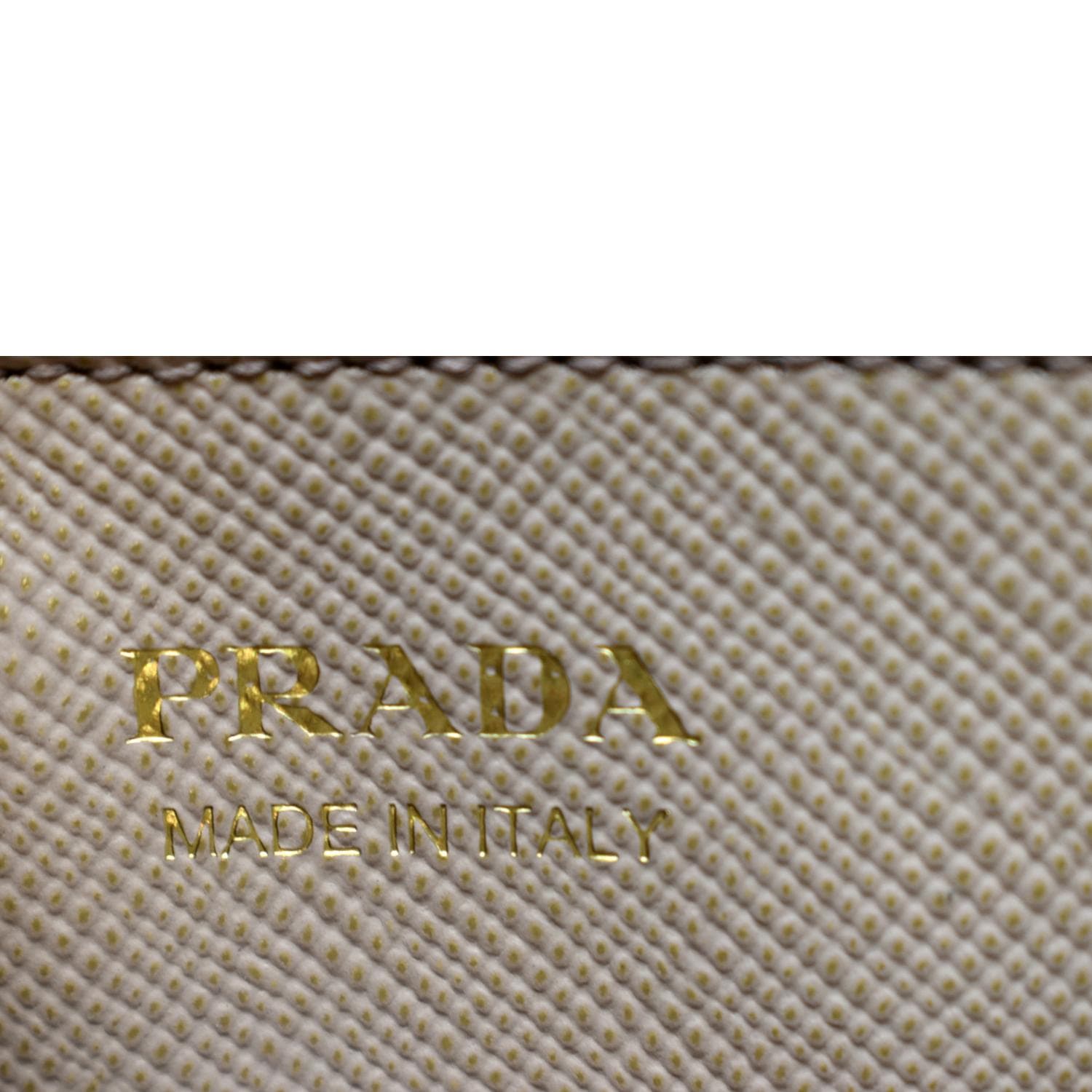 PRADA Double Handle Saffiano Leather Tote Bag Nude Pink