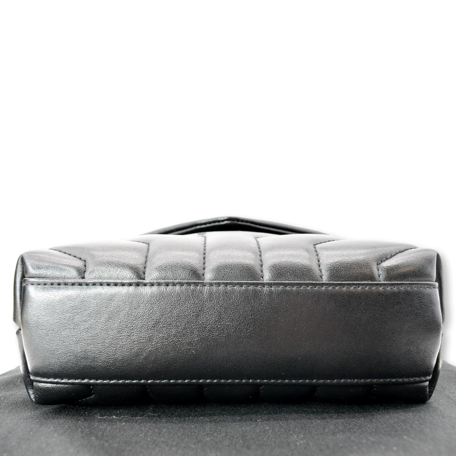 YVES SAINT LAURENT Small Loulou Matelasse Leather Shoulder Bag Black