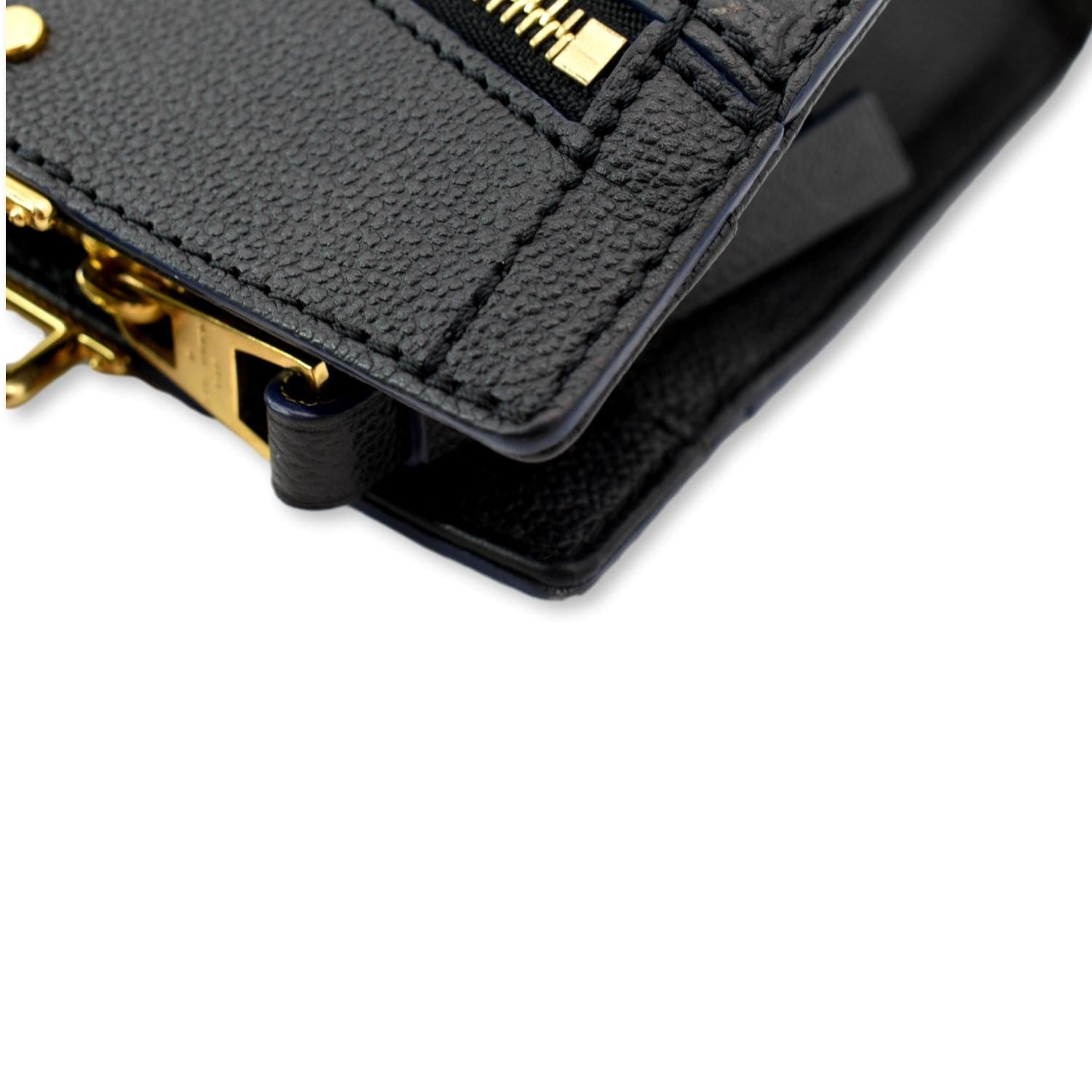 LOUIS VUITTON Sully PM Monogram Empreinte Leather Shoulder Bag Black