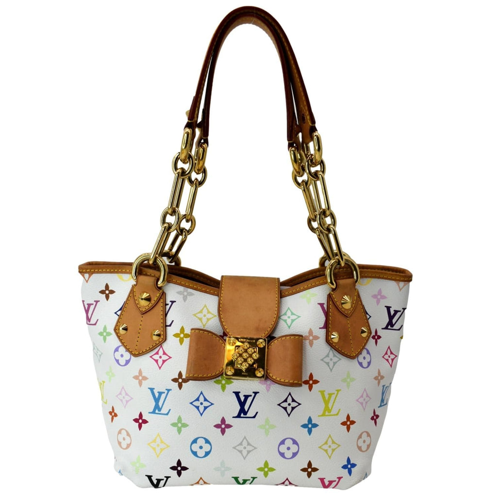 Louis Vuitton Annie MM Multicolor Monogram Canvas Shoulder Bag White