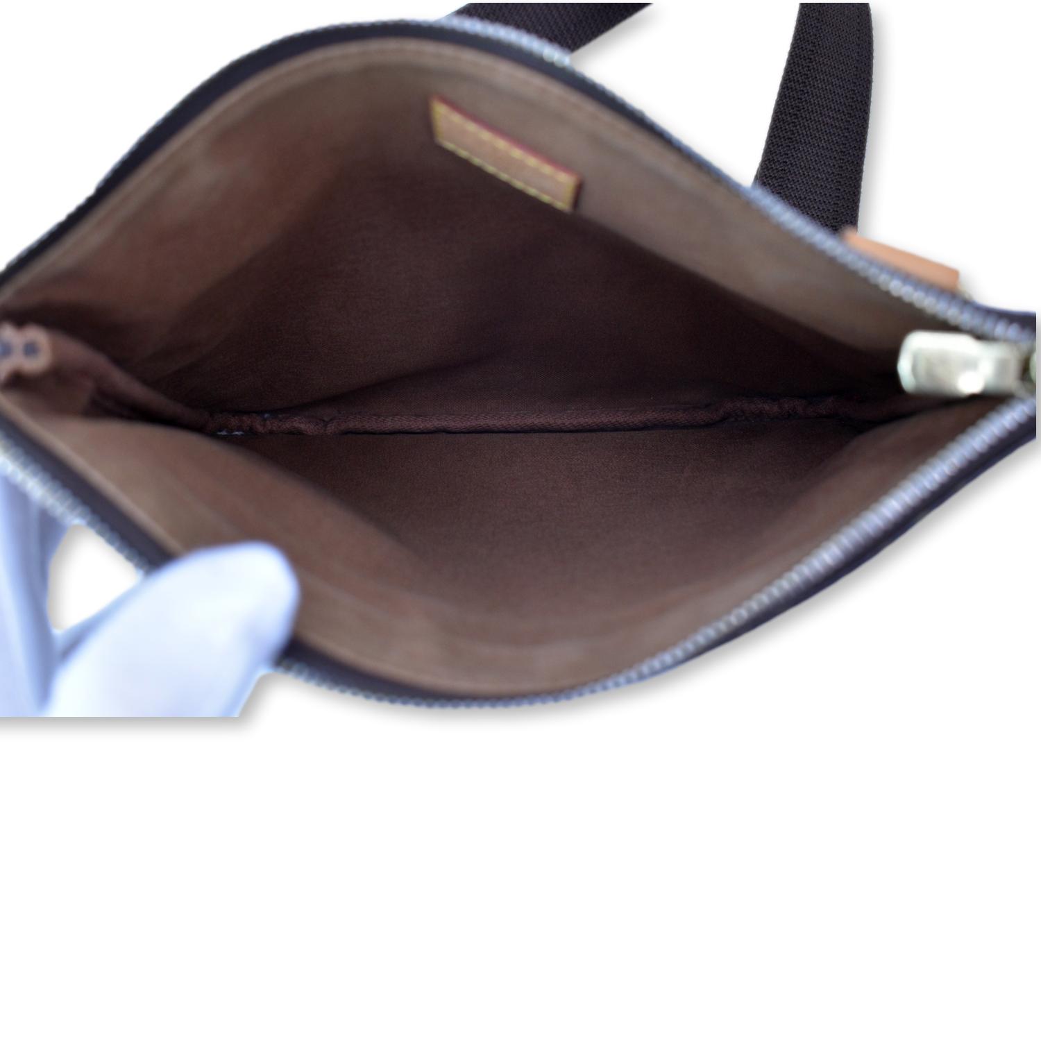 LOUIS VUITTON Bosphore Pochette Monogram Canvas Shoulder Bag Brown