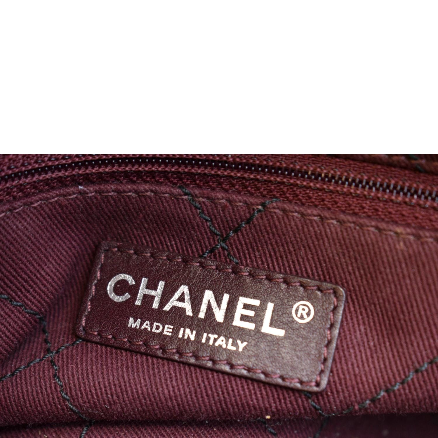 CHANEL Deauville Small Shopping Leather Tote Bag Black