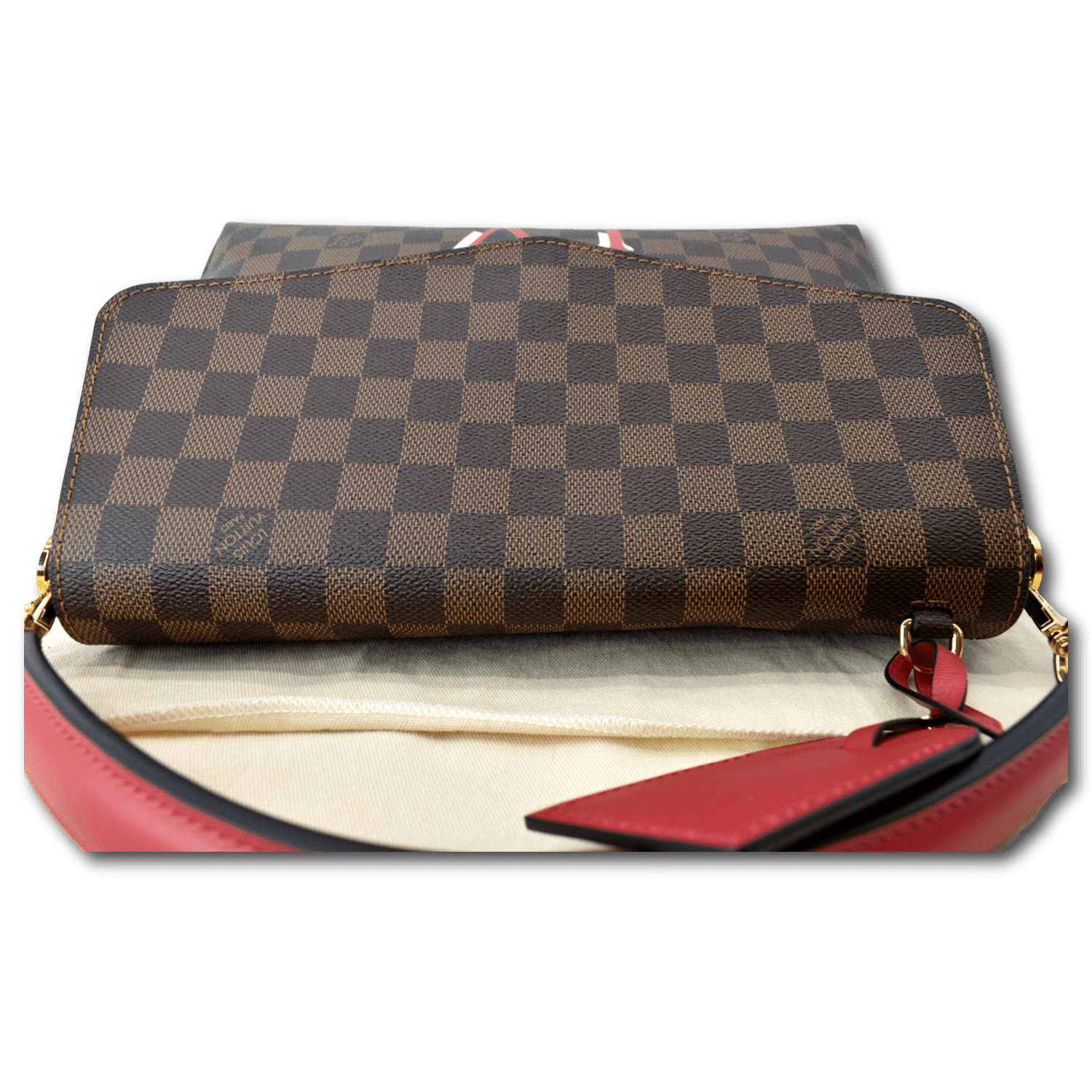 LOUIS VUITTON Beaubourg MM Damier Ebene Shoulder Bag Brown