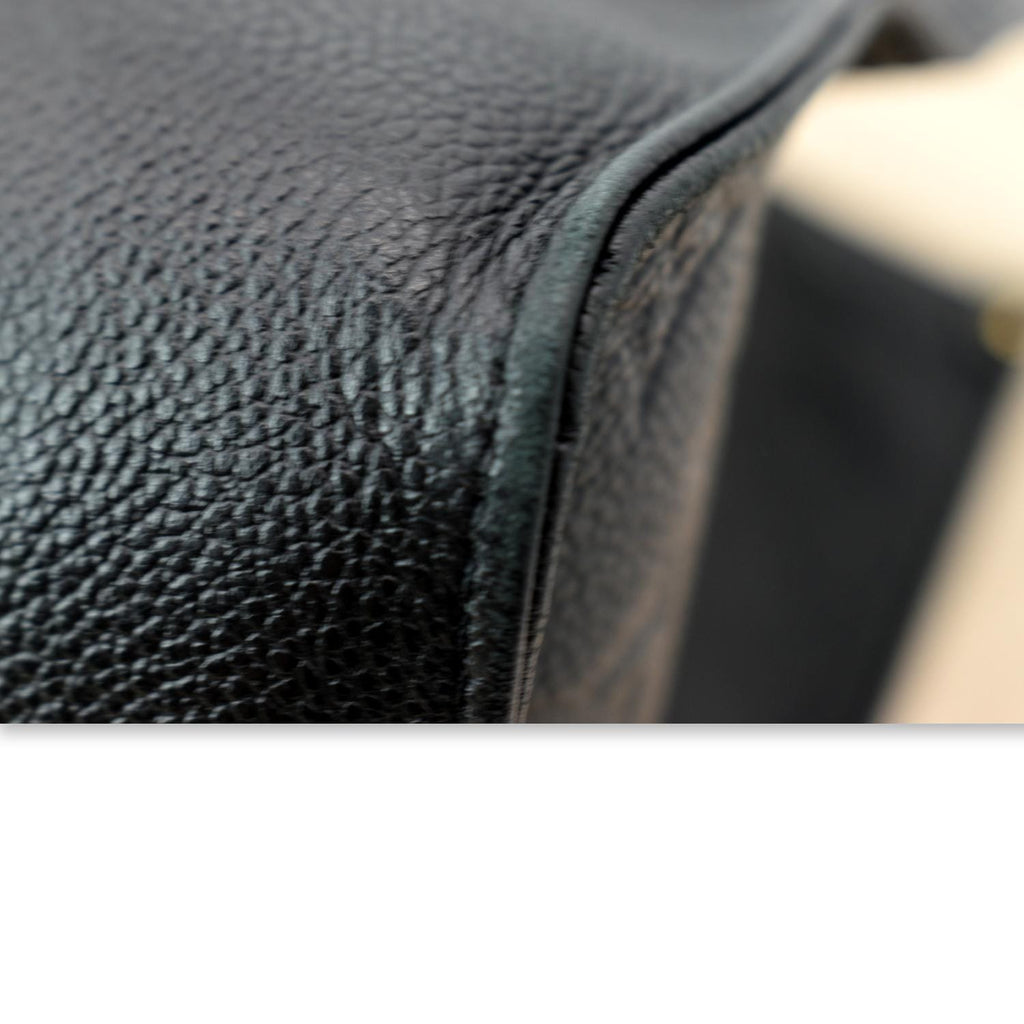 LOUIS VUITTON Onthego GM Monogram Empreinte Leather Tote Bag Black