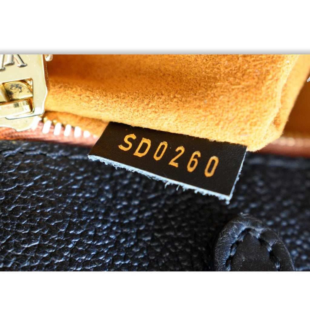 LOUIS VUITTON Onthego GM Monogram Empreinte Leather Tote Bag Black
