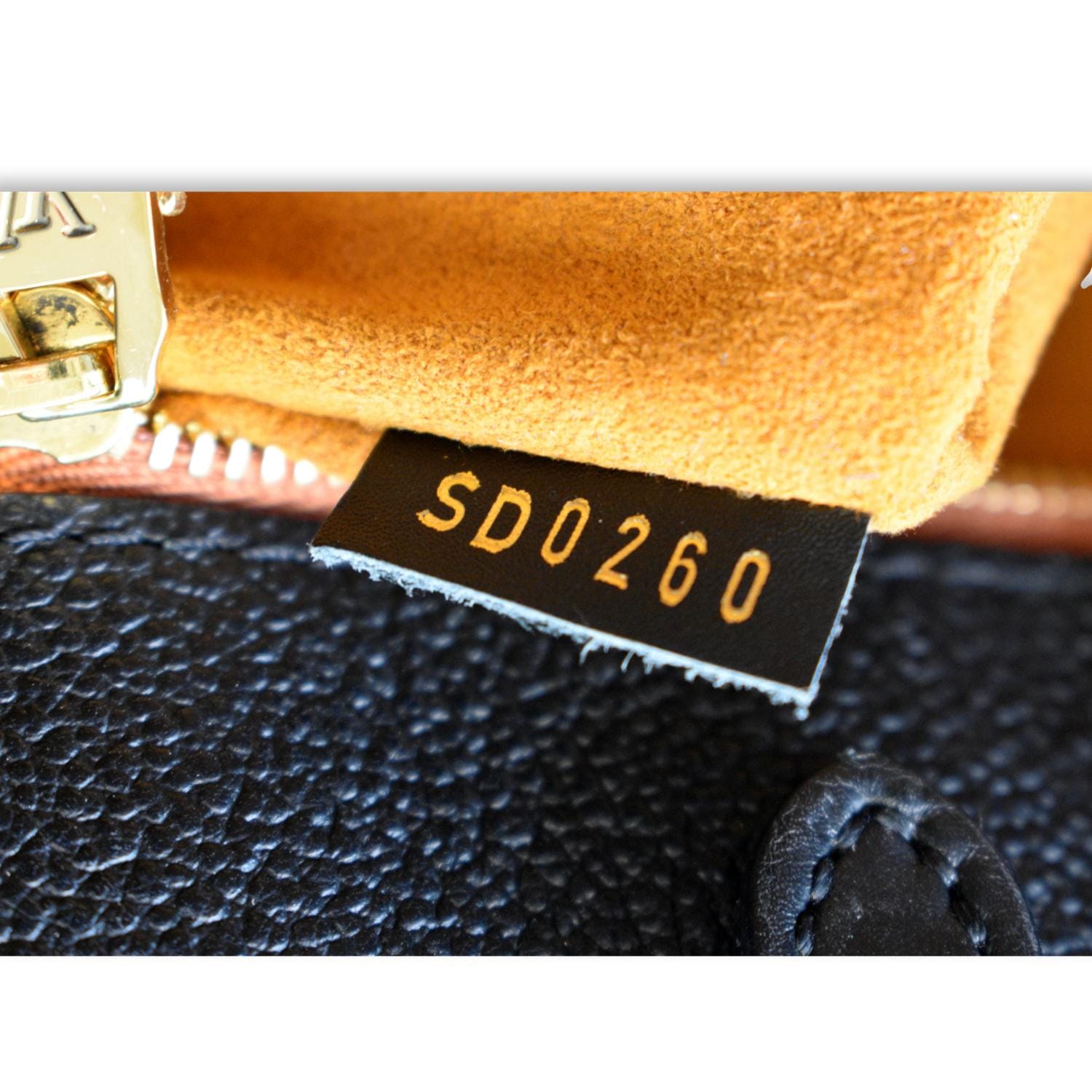 LOUIS VUITTON Onthego GM Monogram Empreinte Leather Tote Bag Black