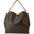 LOUIS VUITTON Graceful MM Monogram Canvas Shoulder Bag Brown